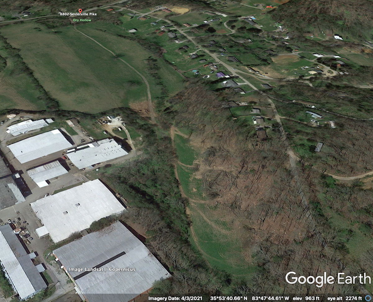 Dry Hollow destruction